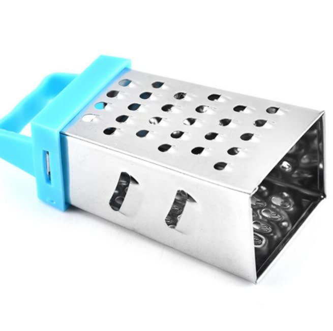 Mini Grater, Stainless Steel Cheese Ginger Vegetable Spices Small Grater for Kitchen (Blue)