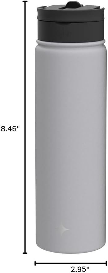 JoyJolt Triple Insulated Water Bottle with Straw Lid AND Flip Lid! 22oz Water Bottle, 12 Hour Hot/Cold Vacuum Insulated Stainless Steel Water Bottle. BPA-Free Leakproof Water Bottles - Thermos Bottle