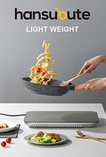 Induction Nonstick Frying Pan,Light Weight Skillet,Healthy Non Toxic Omelet Pan,All Stoves Compatible Egg Pan (grey, 11inch)