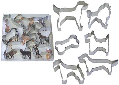 CybrTrayd 6 Piece It's a Dog's Life Cookie Cutter Set, Metallic