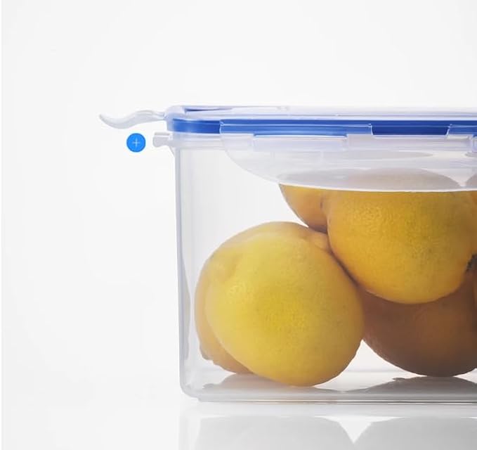 LOCK & LOCK Easy Essentials Storage Food Storage Container Set / Food Storage Bin Set - 4 Piece, Clear