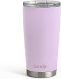 SANDJEST Purple Tumbler 20oz Stainless Steel Double Wall Vacuum Insulated, Travel Coffee Cup, Gifts for Men Women Birthday Christmas