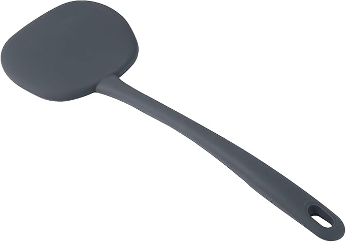 carrotez Silicone Wide Spatula Turner Heat Resistant Flipper 1 Pack Dark Gray