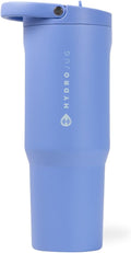 HydroJug Sport - Stainless Steel Tumbler with Straw, Vacuum Insulated, 40oz Leakproof Water Bottle, Ergonomic Design, Reusable, Dishwasher Safe, Rubber Base, Durable for Gym or Outdoors, Light Blue