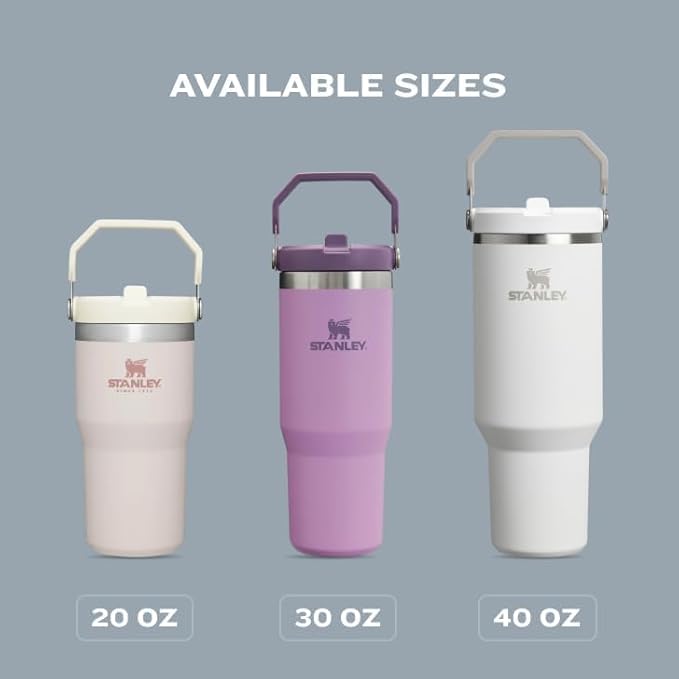 STANLEY IceFlow 2.0 Flip Straw Tumbler with Handle 30 oz | Twist On Lid and Flip Up Straw | Leak Resistant Water Bottle | Insulated Stainless Steel | BPA-Free | Goldenrod Coral