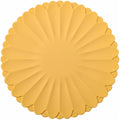 Heat-Resistant Silicone Trivet Mats, Non-Slip Hot Plate Holder for Kitchen Countertops & Dining Table, Reusable Pot Holder Pad with Secure Grip, Dishwasher Safe (Yellow, Diameter: 30cm/11.81")