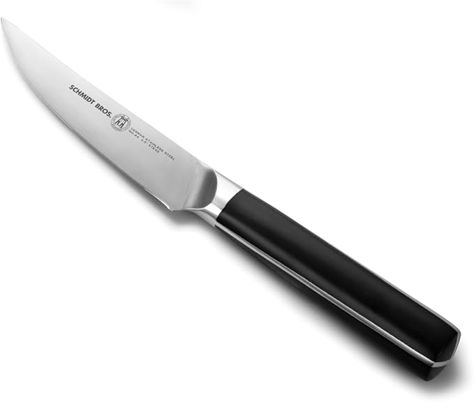 Schmidt Brothers - Crosstown Series 4-Piece Steak Knife Set, High-Carbon German Stainless Steel Cutlery, Double Cross Tang Handles
