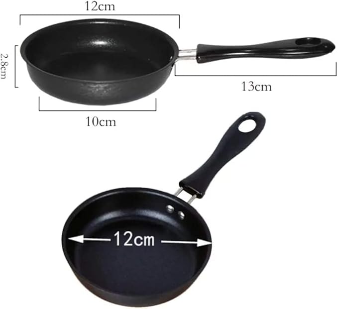 One Egg Frying Pan, Mini Induction Frying Eggs Pan, 4.7" Single Egg Durable Small Pan with Handle Heat Resistant Non Stick Pot, Portable Pan for Stove Gas Induction Hob