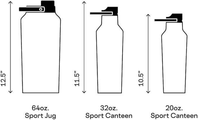 Corkcicle Classic Sport Canteen - Insulated Stainless Steel Water Bottle - Compact & Travel-Friendly - Durable - Dishwasher Safe - BPA Free - Non-Slip Silicone Base - 20 oz - Midnight Navy