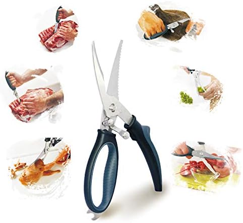 Poultry Shears - Heavy Duty Kitchen Scissors for Cutting Chicken, Poultry, Game, Bone, Meat - Chopping Food - Spring Loaded
