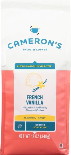 Cameron's Coffee Roasted Ground Coffee Bag, Flavored, French Vanilla, 12 Ounce (Packaging may vary)
