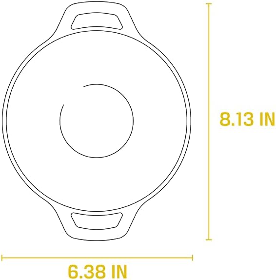 Lodge Pre-Seasoned Cast Iron WOK - Dual Assist Handle - Use in the Oven, on the Stove, or on the Grill - 6.25 Inch