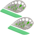 Herb Stripper 9 holes, Luxiv Stainless Steel Kitchen Herb Leaf Stripping Tool LooseLeaf Kale Razor Metal Herb Pealer for Kale, Chard, Collard Greens, Thyme, Basil, Rosemary (1 pack) (2, green)