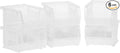 Akro-Mils 30210 AkroBins Plastic Storage Bins, Space-Saving Stackable Bins for Garage, Pantry, Craft Organization, 5-Inch x 4-Inch x 3-Inch, Clear, 6-Pack