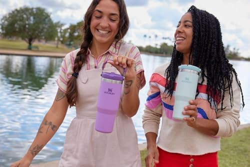 Stanley IceFlow Flip Straw Tumbler with Handle 20 oz | Twist On Lid and Flip Up Straw | Leak Resistant Water Bottle | Insulated Stainless Steel |BPA-Free | Mist