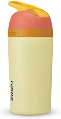 Owala Kids Flip Insulated Stainless-Steel Water Bottle with Straw and Locking Lid, 14-Ounce, Orange/Yellow (Misty Horizon)