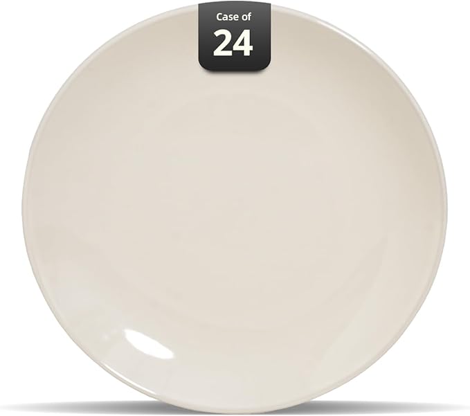 Stoneware Coupe Commercial Grade Dinnerware, Ivory, Plate 9", Case of 24