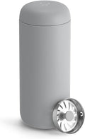Fellow 16 oz Carter Move Travel Mug - Vacuum-Insulated Stainless Steel Travel Coffee Mug - Coffee Tumbler with Ceramic Interior and Splash Guard - Matte Grey