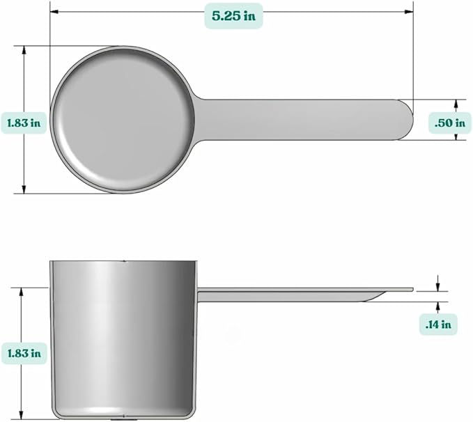 67 mL (67 CC | 2.27 Oz.) Long Handle Scoop for Measuring Coffee, Pet Food, Grains, Protein, Spices and Other Dry Goods (Pack of 100)