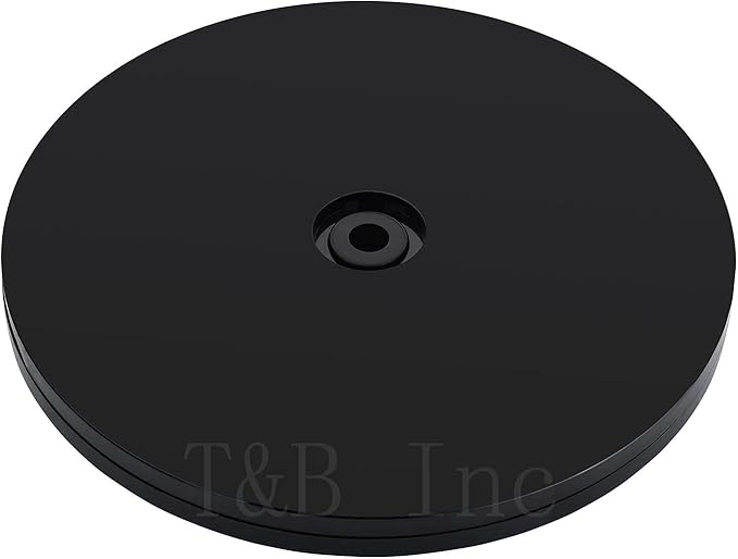 TamBee 6 inch Lazy Susan Turntable Organizer Acrylic for Spice Rack, Cake, TV, Laptop, Crafts, Kitchen, Cabinet, Pantry Decorating Black