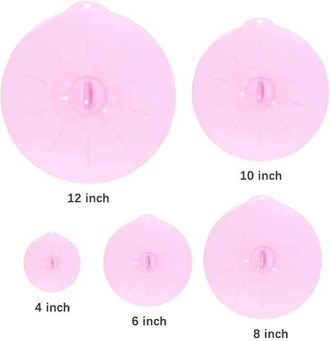 Silicone Lids Covers - Microwave Food Cover for Bowls,Cups,Pots,Pans Food Safe BPA Free Silicone Bowl Covers Easy to Clean and Storage