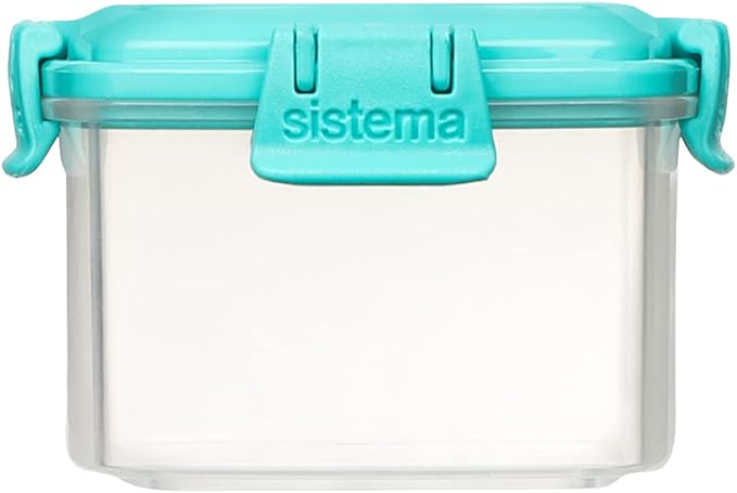 Sistema To Go Collection Mini Knick Knack Snack Container, 2 oz./60 mL, Pink/Green/Blue/Purple, 4 Count