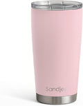 SANDJEST Pink Tumbler 20oz Stainless Steel Double Wall Vacuum Insulated, Travel Coffee Cup, Gifts for Men Women Birthday Christmas