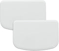 Plastic Bench Scraper for Baking - 2 White Bowl Scraper - Flexible Food Safe Dough Scraper Multipurpose Good Grip Curved and Flat Edge Dough Cutter - Essential Pan Scraper for Kitchen Use - RamPro