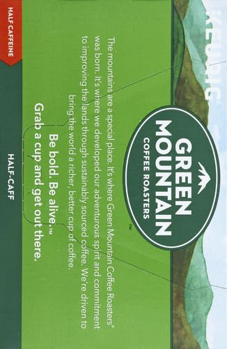 Green Mountain Coffee Roasters Half Caff Keurig Single-Serve K-Cup pods, Medium Roast Coffee, 12 Count