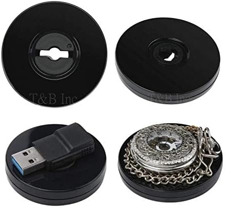 TamBee 4PCS 2Inch Acrylic Lazy Susan Turntable Organizer Revolving Display Base Acrylic for Spice Rack Table Cake Kitchen Pantry Decorating Black