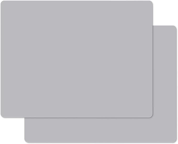 Gartful 2 Pack Silicone Mats for Countertop - 0.05" Thicker, 32" by 24" Extra Large Counter Table Protector, Heat Resistant, Work Desk Pad, Placemat, Multipurpose, Pastry Mat, Light Gray