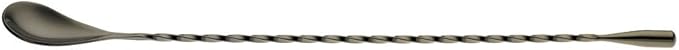 Barfly Bar Spoon, Teardrop End 11 13/16" (30.0 Cm), Gun Metal Black