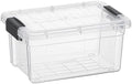 Superio Clear Storage Box with Lid, 1.85 Quart Plastic Container Bins for Organizing, Stackable Crates, BPA Free, Non Toxic, Odor Free, Organizers for Home, Office, School, and Dorm