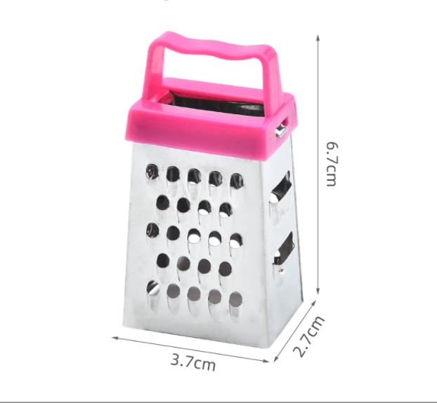 Mini Grater, Stainless Steel Cheese Ginger Vegetable Spices Small Grater for Kitchen (White)