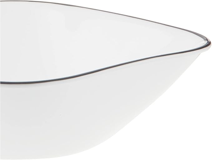 Corelle Vitrelle 6-Piece (22-Oz) Cereal Soup Bowls, Triple Layer Glass and Chip Resistant, Lightweight Square Dinnerware Bowl Set, Simple Lines