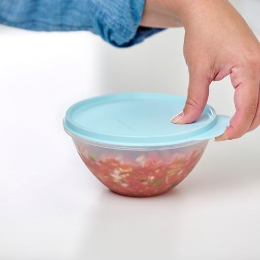 Tupperware Heritage Wonderlier 10 Piece Food Storage Bowl Set in Vintage Colors- Dishwasher Safe & BPA Free - (5 Containers + 5 Lids)