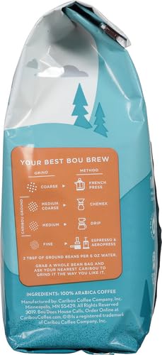 Caribou Coffee, Medium Roast Ground Coffee - Caribou Blend 20 Ounce Bag - Packaging May Vary (Pack of 3)