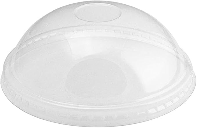 [100 Count] Dome Ice Cream Cup Lids - 4 oz Clear Disposable Lids - Fit Our 4 oz Cups Perfectly - *Cups Sold Separately* Frozen Dessert Supplies