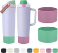 Mity rain 2PCS Protective Silicone Boots for Owala 30oz & 40oz FreeSip Sway Bottles & Tumblers - Accessories for owala, Enhances Stability & Prevents Scratches (Aubergine & Eucalyptus)