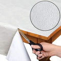 Home Bargains Plus Quilted Heavy Duty Table Pad Protector with Flannel Backing, Cut to Fit, Heat Resistant, Wipe Clean, Protects Table from Spills and Scratches, White, 52” x 216” Rectangle