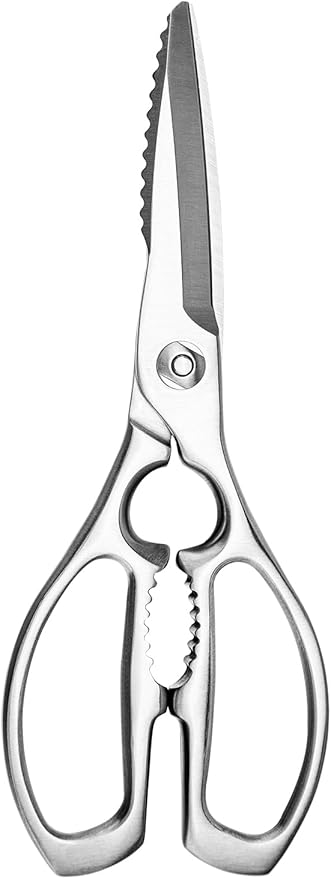 Heavy-Duty Kitchen Scissors Forged from Stainless Steel, Kitchen Shears for Food, Ideal Cooking & Culinary Scissors for Meat, Poultry and Vegetables, Dishwasher Safe, 5-Year Warranty