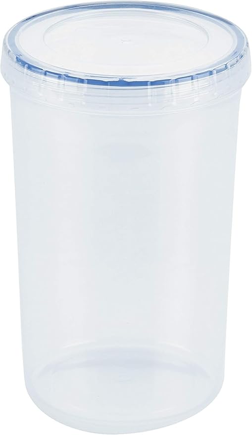 LocknLock Easy Essentials Twist Food Storage lids/Airtight containers, BPA Free, Tall-44 oz-for Pasta, Clear (Pack of 2)