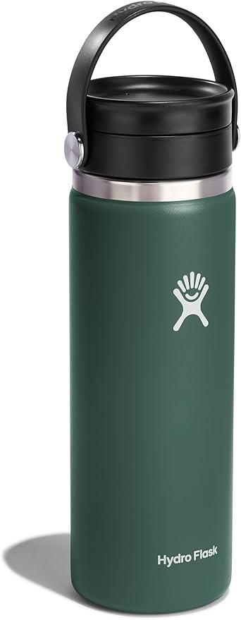 Hydro Flask Flex Sip Coffee Tumbler – Insulated Stainless Steel, Non Spill, Leak Proof Travel Coffee Cup 20 Oz Fir Green