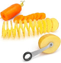 Piranha Spiral Cutter, 2025 Stainless Steel Spiral Cutter for Veggies, Kitchen Spiralizer Tool for Cucumber, Potato, Carrot and More