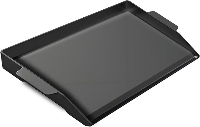 Cooking Griddle Plate for All Gas Grills, 23" x 16" Universal Cast Iron Pre-Seasoned Nonstick Coating Griddle Pan Flat Top Grill Plate with Extra High Sidewalls for 4 Burner Range Oven