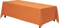 Gee Di Moda Rectangle Tablecloth - 90 x 156 Inch Orange Table Cloth for 8 Foot Table with Floor-Length Drop - Heavy Duty Washable Fabric - 8 Ft Buffet Table, Holiday Party, Wedding & Baby Shower