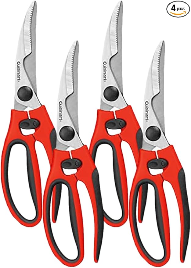 C77-SHRP 9" Poultry Shears with Soft-Grip Handles (Pack of 4)