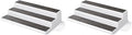 Copco 2555-0188 Non-Skid 3-Tier Spice Pantry Kitchen Cabinet Organizer, 15-Inch, White/Gray (Pack of 2)