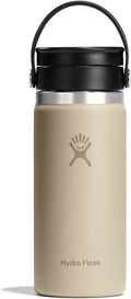 Hydro Flask Flex Sip Coffee Tumbler – Insulated Stainless Steel, Non Spill, Leak Proof Travel Coffee Cup 16 Oz Oat Tan