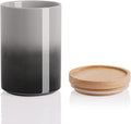 Sweejar Ceramic Food Storage Jar, Stackable Kitchen Canisters, Containers with Airtight Seal Wooden Lid for Serving Ground Coffee, Tea, Sugar, Salt and More - 28 Fl Oz (Gradient Gray)